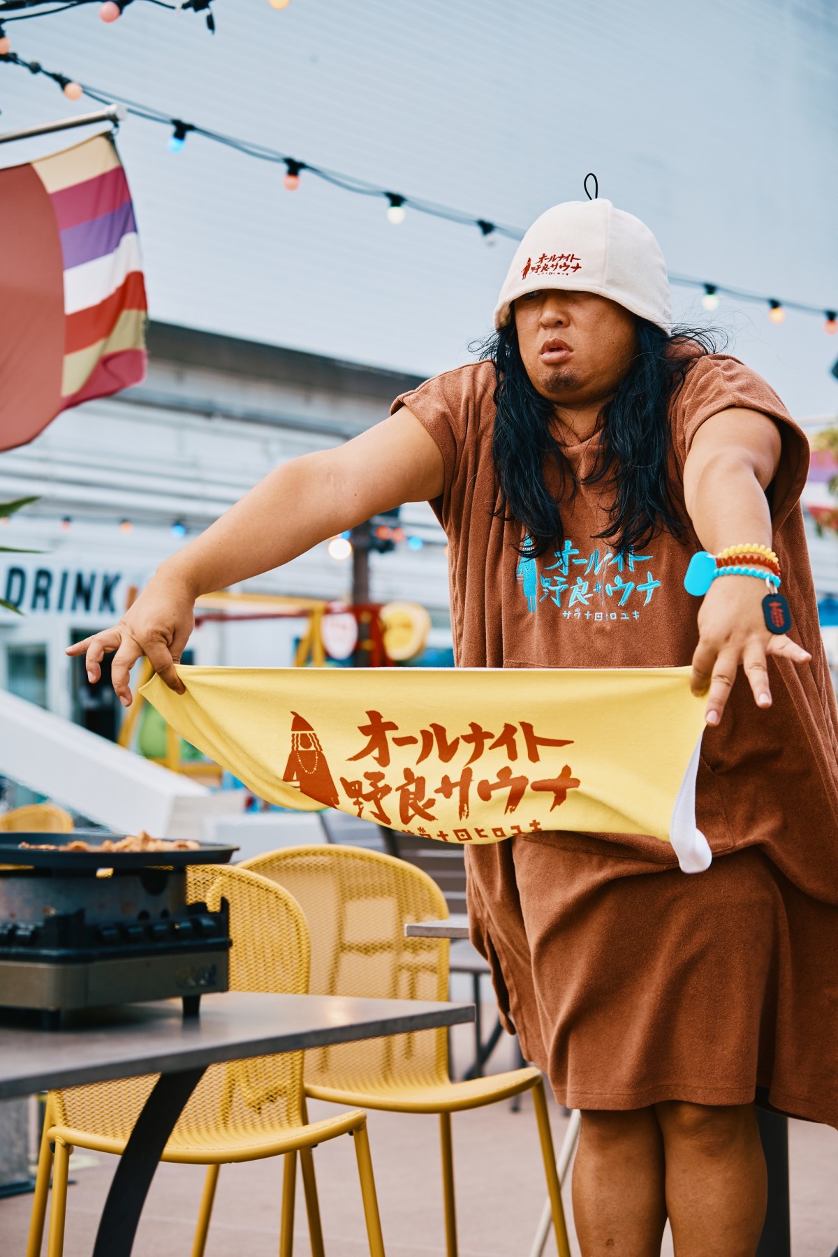 池袋PARCO屋上のビアガーデンで“野良サウナ”