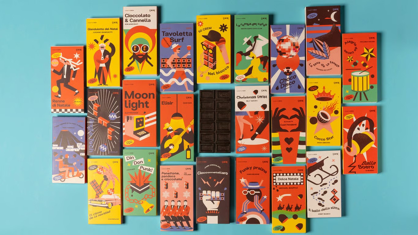出典：World Illustration Awards 2025／Gianvito Turi『Choco Tapes』